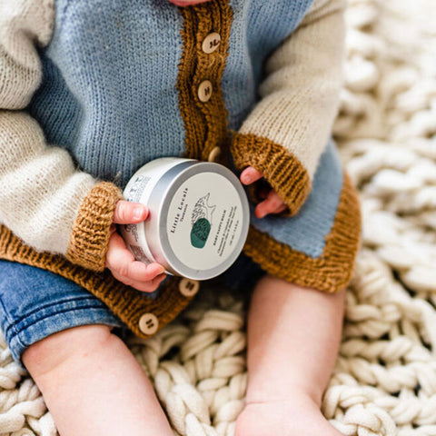 Baby with natural baby cream