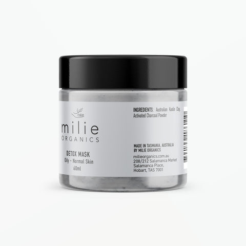 Detox Face Mask Natural Ingredients Label