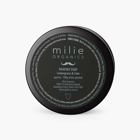 Natural Shaving Soap Lemongrass Lime Soap tin